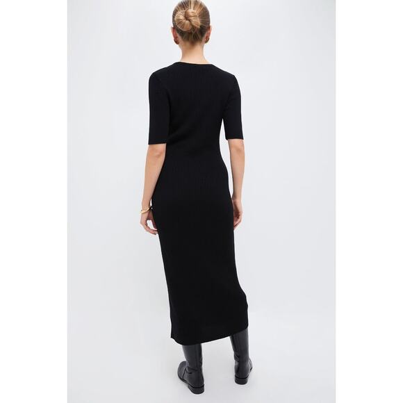 EMERSON FRY Black Tencel and Cashmere Geneva Dress Size M NWT - Picture 2 of 7